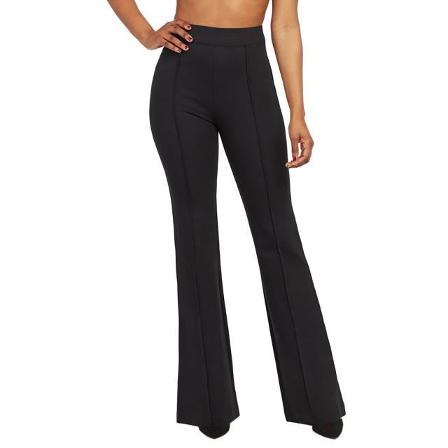 Spanx Shaping High-waist Trousers Perfect Pant Hi Rise Flare Black Dress  Pants