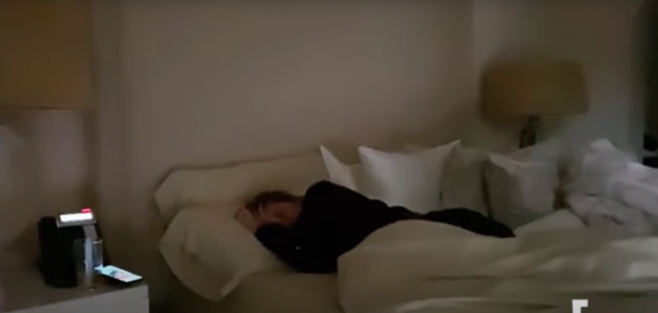 Khloe Kardashian in bed sick with the coronavirus