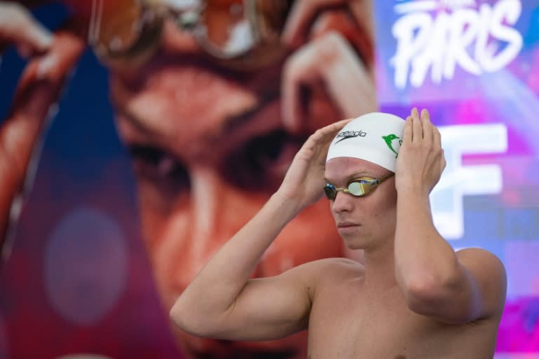 Léon Marchand à Chartres le 17 juin 2024 (SEBASTIEN BOZON)