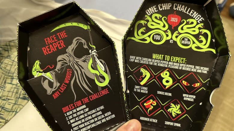Paqui One Chip Challenge packaging
