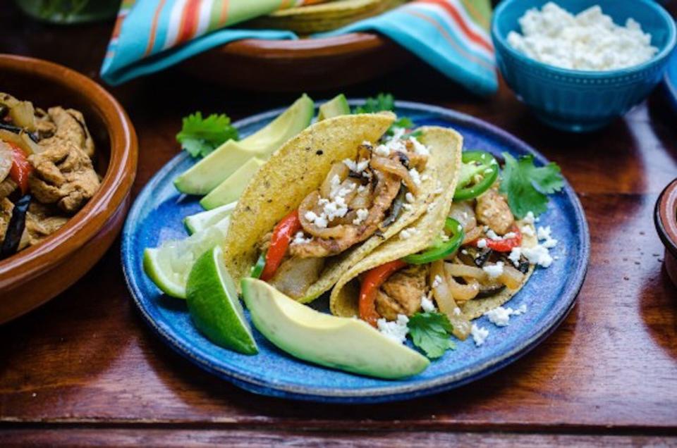 Tacos are a tangy twist on Thanksgiving leftovers. In this flavorful dish, Willis told HuffPost to make a turkey-for-chicken swap with reheated turkey meat.&lt;br&gt;&lt;br&gt; <strong>Get the</strong><a href="https://blog.virginiawillis.com/sheet-pan-supper-vidalia-onion-chicken-tacos/"> <strong>Vidalia Onion Chicken Tacos recipe</strong></a><strong> from Virginia Willis.</strong>