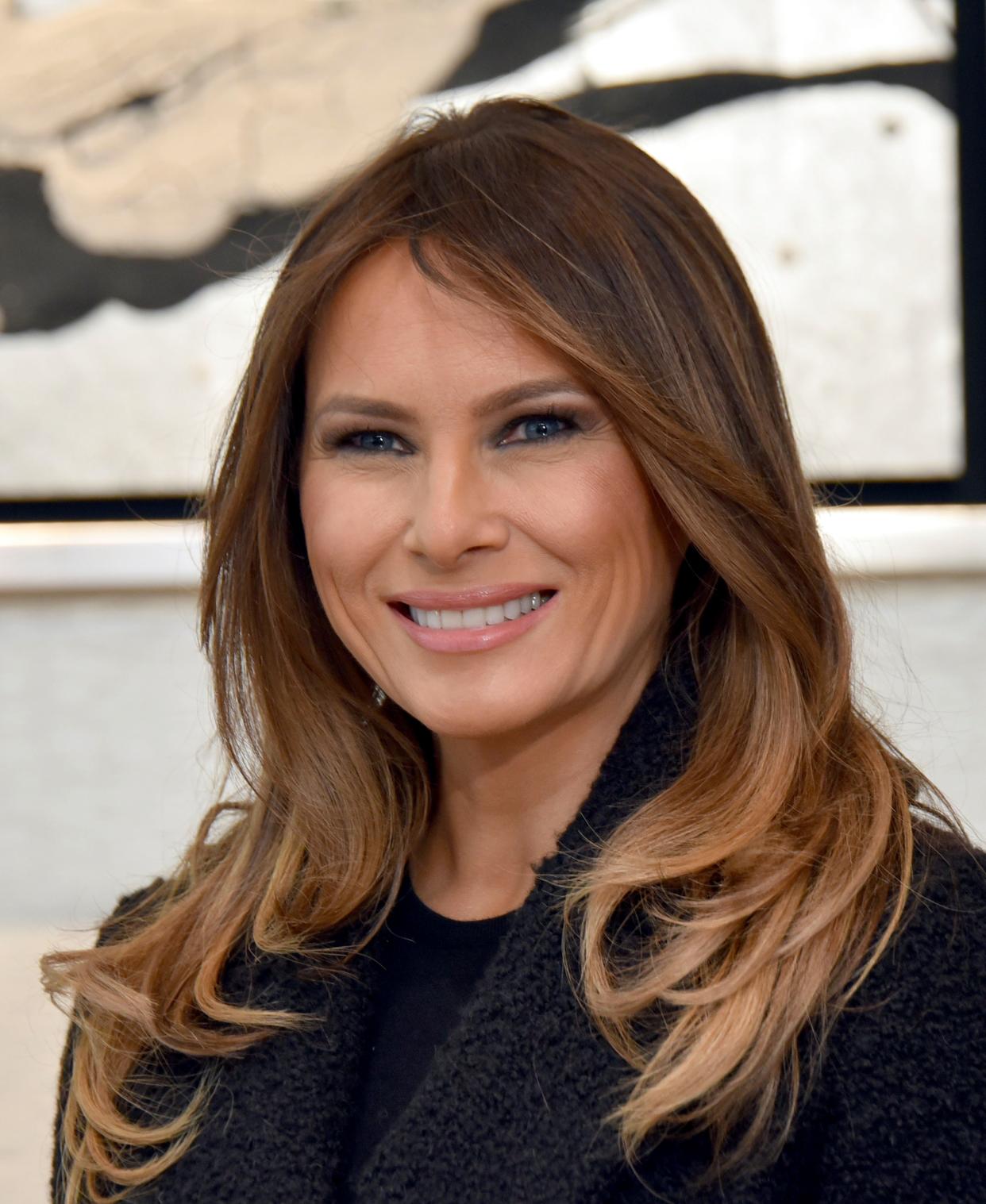 Melania Trump wore spiky boots to visit Hurricane Harvey victims in Texas. (Photo: Getty Images)