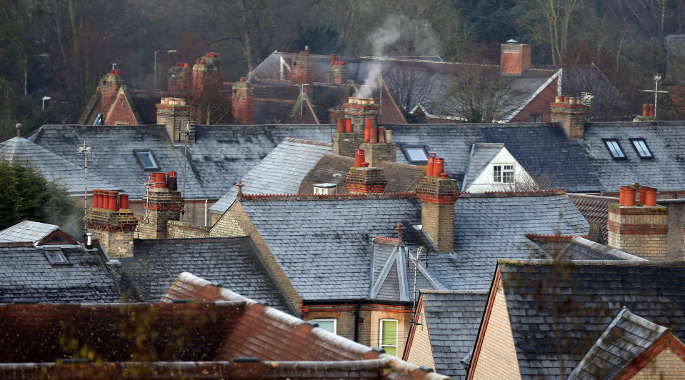 Frosted roof tops seen from Castle Hill in Cambridge, as snow could be on the way for parts of Britain.