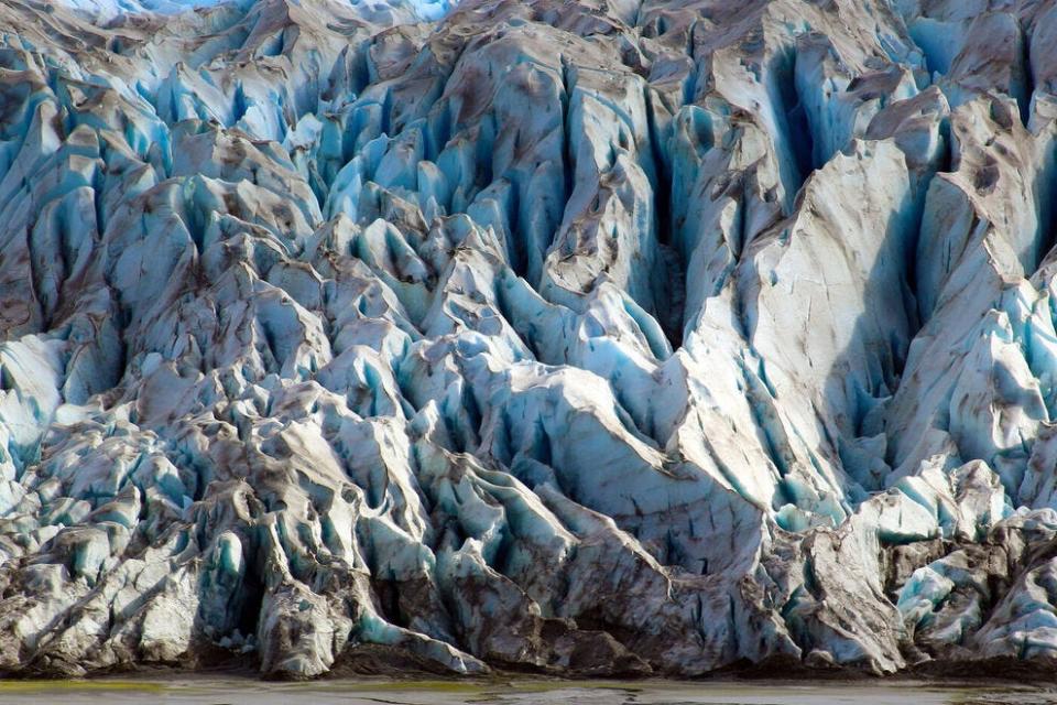 The spectacular, close-up view of the Pio XI Glacier from the Seabourn Venture