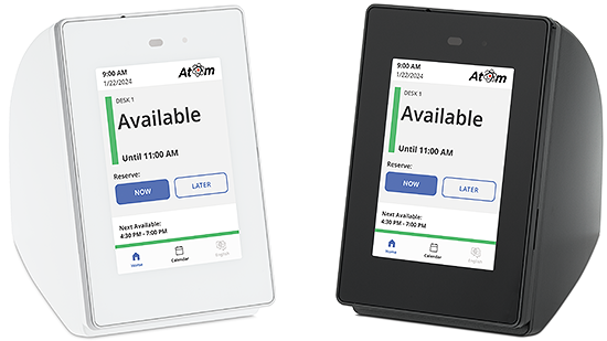 The new TLS 300M Desk Scheduling Touchpanel.