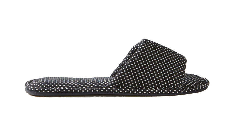 Spotted Open Toe Mule Slippers