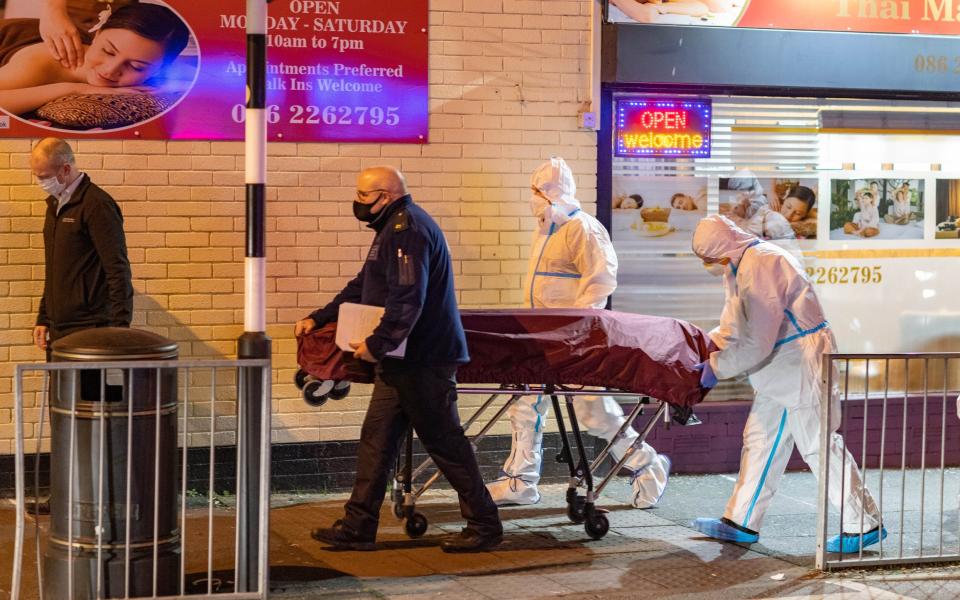 Gardai picture removing the body from the post office - Dylan Vaughan