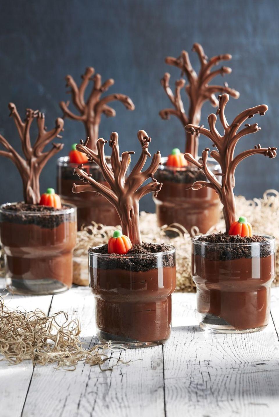 Spooky Forest Pudding Cups