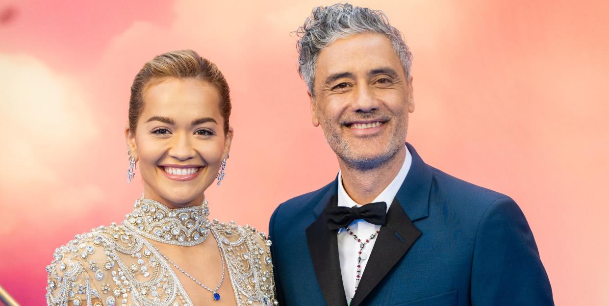 london, england july 05 rita ora and taika waititi attend the uk gala screening of thor love and thunder on july 05, 2022 in london, england photo by samir husseinwireimage