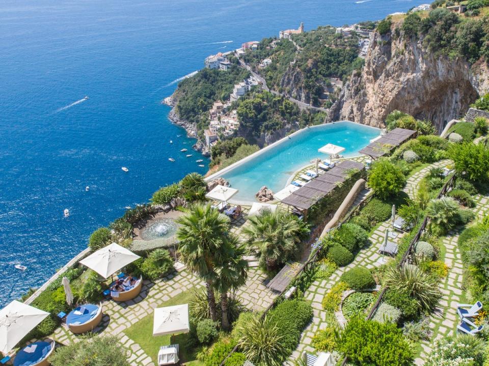 A spectacular infinity pool teeters on the cliff top (Monastera Santa Rosa)