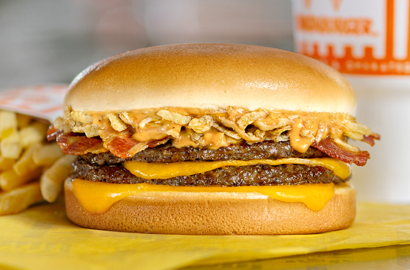 Whataburger bacon steakhouse double