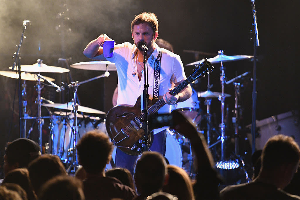 Kings Of Leon perform onstage in a private concert for SiriusXM at (Le) Poisson Rouge; performance Airs live on SiriusXM's Alt Nation Channel on October 12, 2016 in New York City.