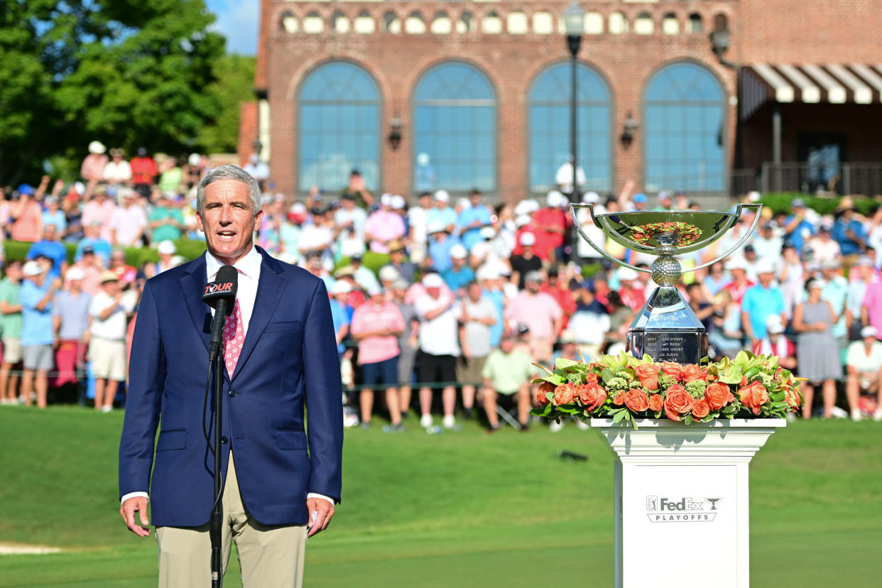 PGA Tour commissioner Jay Monahan said he’s working to find a way to reward golfers that stuck with him over LIV Golf.