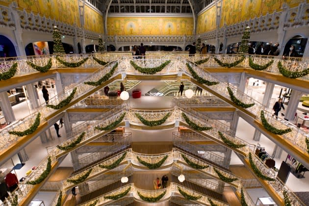 Security personnel at the Louis Vuitton boutique inside Selfridges