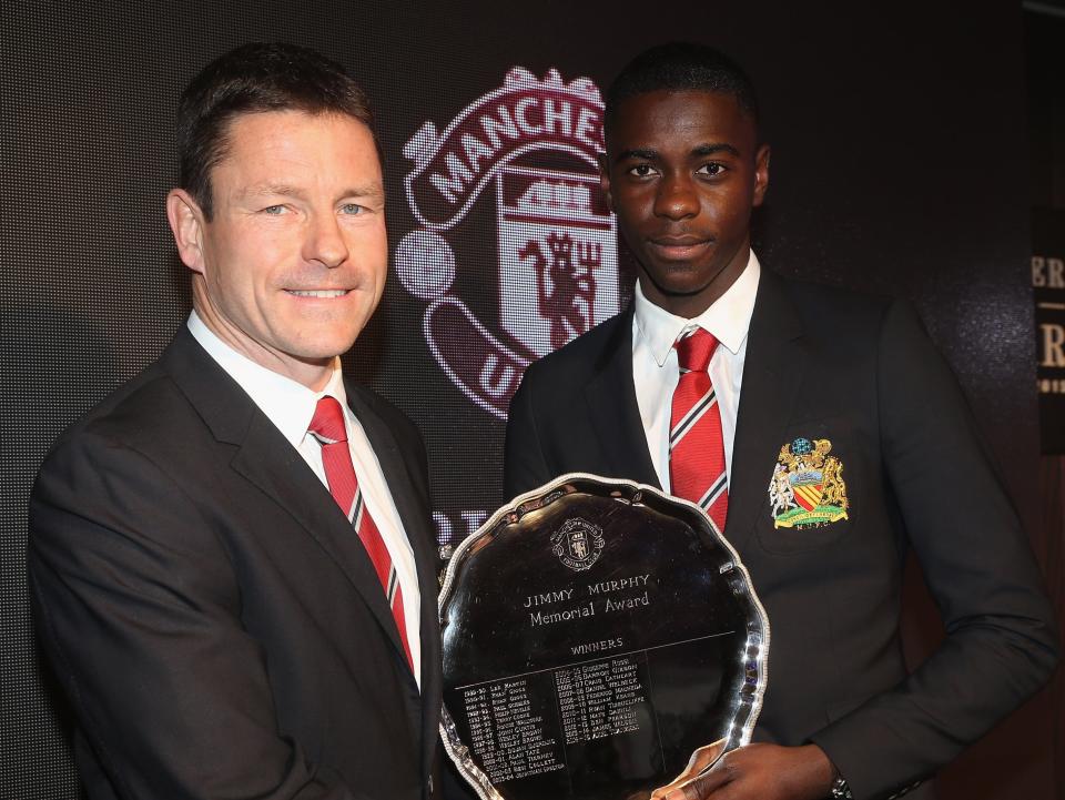 Tuaznebe was named United’s Young Player of the Year in 2015Manchester United via Getty Images