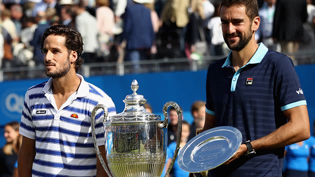 Lopez and Cilic. Image: Getty