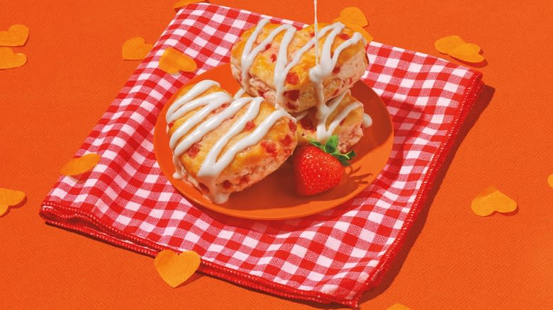 Popeyes' Heart-Shaped Strawberry Biscuits