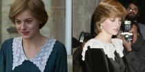 <p>The lace Peter Pan collar seen on Princess Diana in season 4 is eerily similar to the neckline on a velvet dress she wore in November 1981. The look was super trendy at the time.</p><p><strong>RELATED</strong>: <a href="https://www.goodhousekeeping.com/life/g4493/princess-diana-childhood-photos/" rel="nofollow noopener" target="_blank" data-ylk="slk:39 Photos That Show What Princess Diana Was Like Before Royal Life;elm:context_link;itc:0;sec:content-canvas" class="link ">39 Photos That Show What Princess Diana Was Like Before Royal Life</a></p>