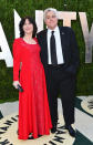 Jay Leno (R) and Mavis Leno arrive at the 2013 Vanity Fair Oscar Party hosted by Graydon Carter at Sunset Tower on February 24, 2013 in West Hollywood, California.