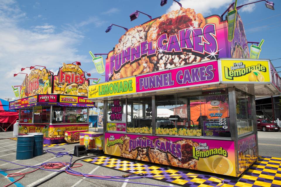 A funnel cake stand at the Delaware State Fair. 