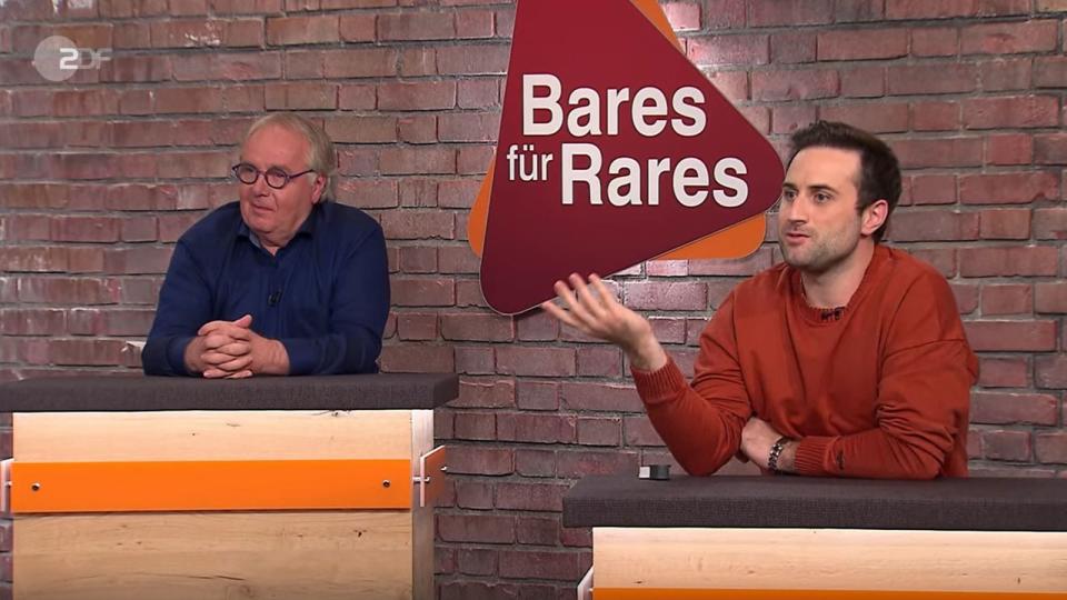 Die lag nach der umwerfenden Expertise bei 2.000 Euro. "Ich würd's riskieren", gab sich David Suppes (rechts) einen Ruck. "Es ist Risiko, aber ich habe Lust darauf." (Bild: ZDF)