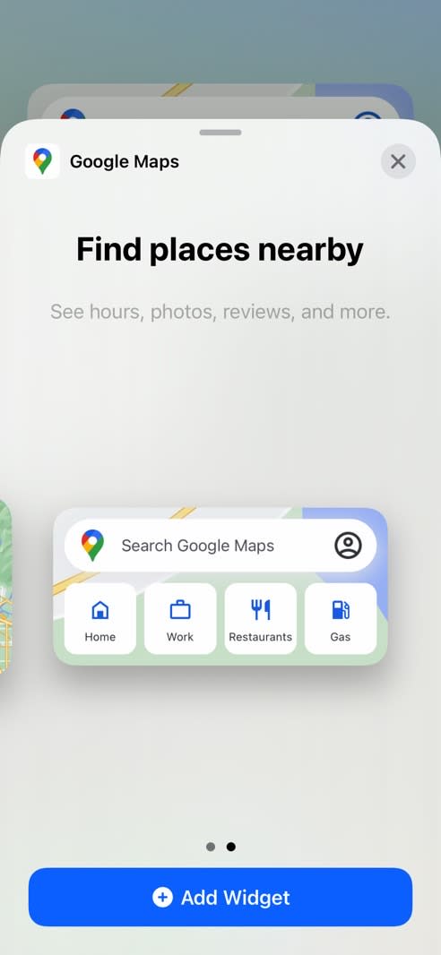 Google Maps widgets: Find places nearby. - Credit: Chris Smith, BGR