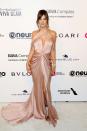 <p>The Victoria’s Secret Angel was the epitome of Hollywood glamour in a nude gown.<br><i>[Photo: Getty]</i> </p>