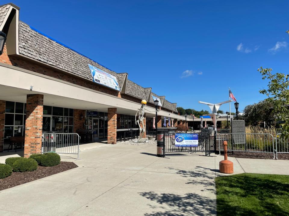 A portion of the St. Clair Riverview Plaza on Sept. 14, 2023. The plaza is currently under repair after receiving storm damage in July.