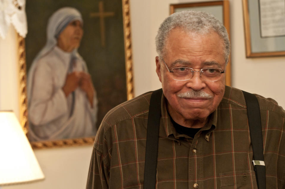 This image released by Roadside Attractions shows James Earl Jones in a scene from "Gimme Shelter." (AP Photo/Roadside Attractions)