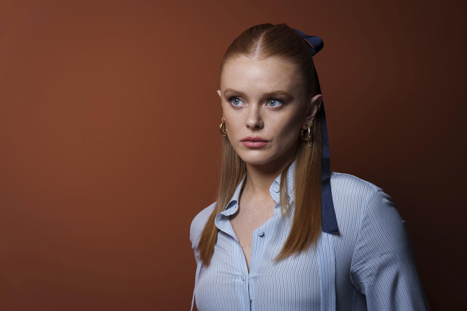 Abigail Cowen, star of the Netflix series “Fate: The Winx Saga," poses for a portrait in Central London, Thursday, Sept. 8, 2022. (Photo by Scott Garfitt/Invision/AP)