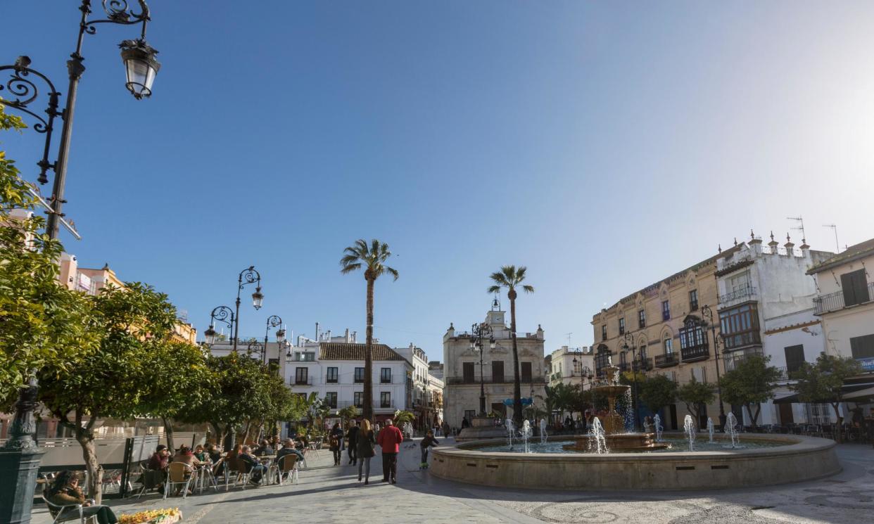 <span>Plaza del Cabildo is at the heart of Sanlúcar life.</span><span>Photograph: Jorge Tutor/Alamy</span>