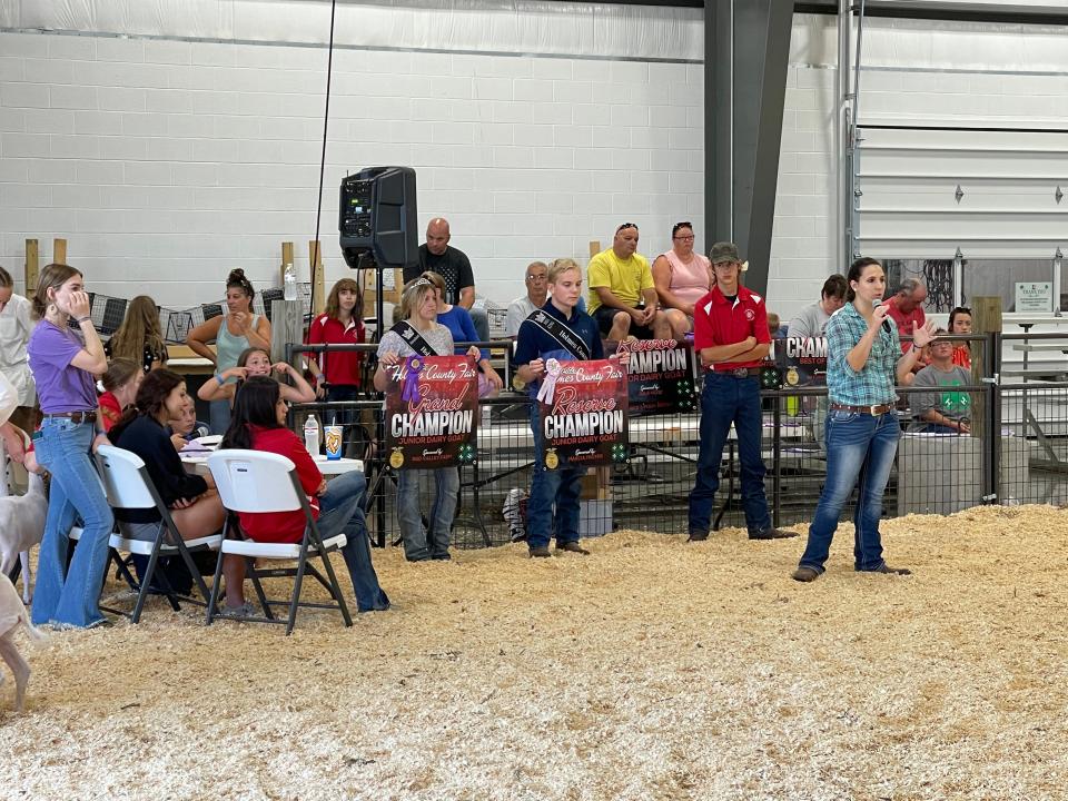 Many Holmes County Junior Fair Board members have overcome their fear of public speaking thanks to Ella Lorentz and Janessa Hill and the Holmes County 4-H program.