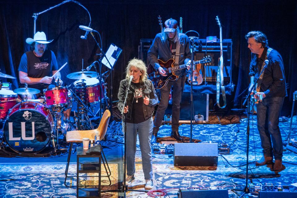 Lucinda Williams performs at the Pabst Theater in Milwaukee on Thursday, Oct. 12, 2023.