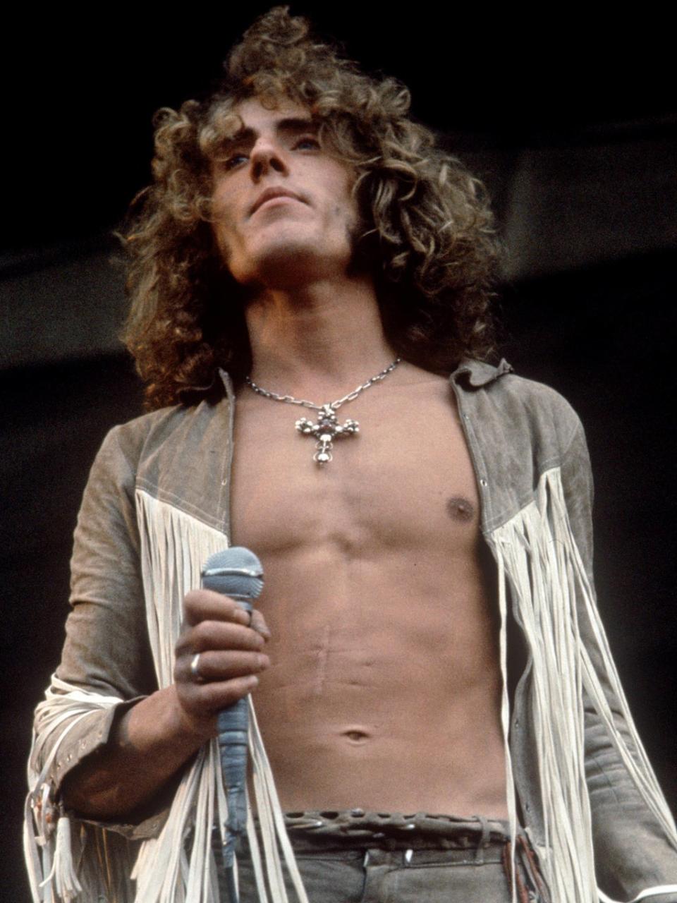 Roger Daltrey at the Isle of Wight Festival, 1969 (Shutterstock)