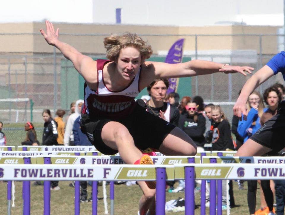 Mitchell Vaske holds Charyl Stockwell's school records in both hurdle events.