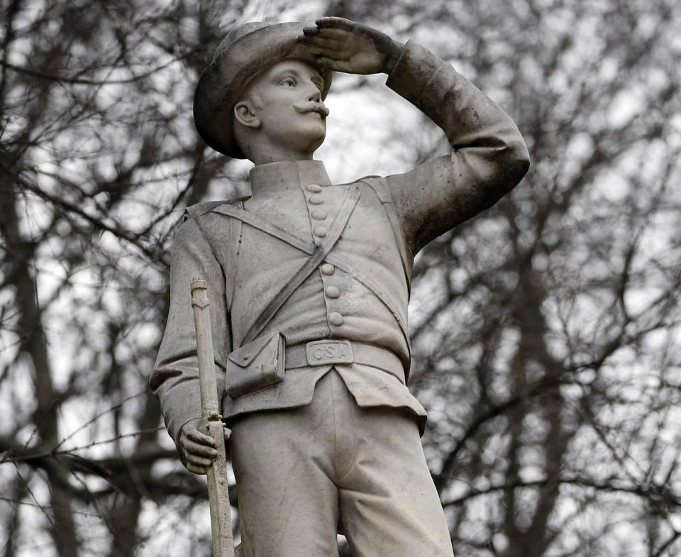 The Confederate soldier monument at the University of Mississippi in Oxford, Miss.