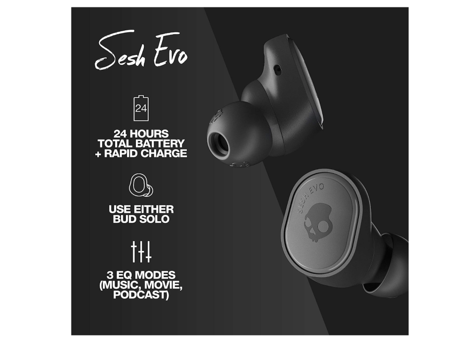 A photo of Skullcandy Sesh Evo True Wireless In-Ear Earbud in True Black. (PHOTO: Amazon Singapore)