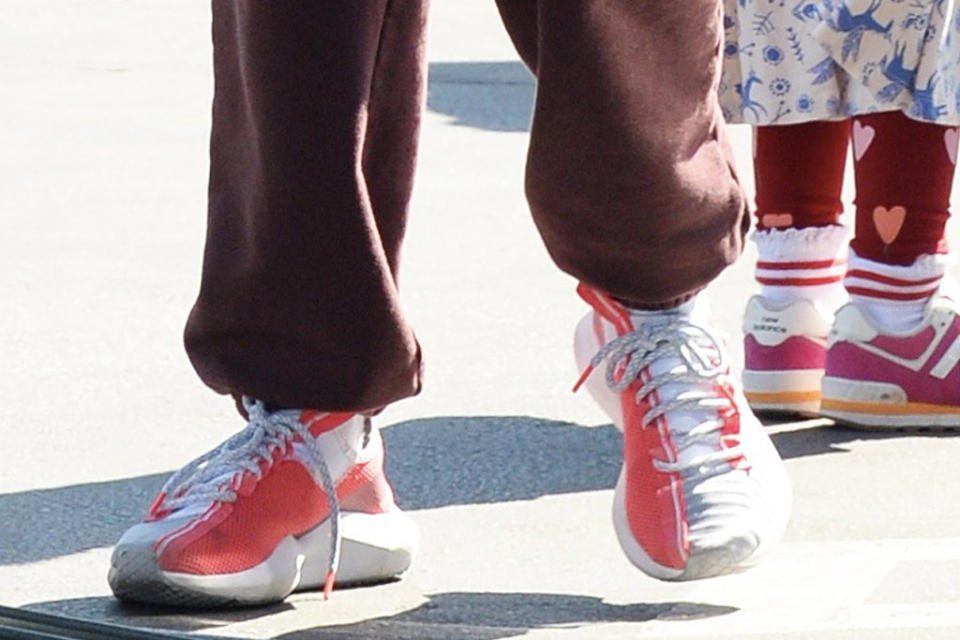 A closer view of Gal Gadot’s sneakers. - Credit: MEGA