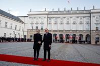 French President Macron visits Poland