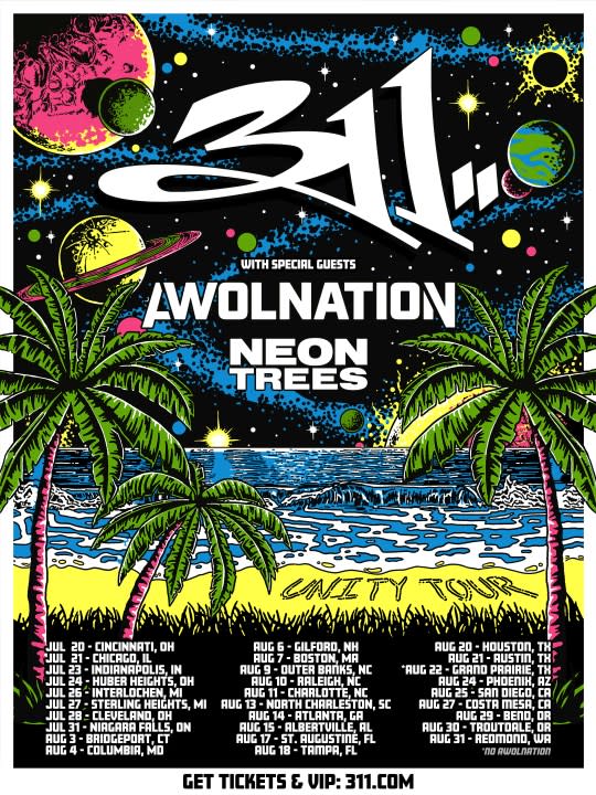 311, AWOLNATION, Neon Trees presents Unity Tour (Photo: Big Picture Media)
