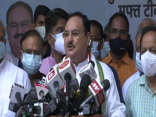 JP Nadda speaking to reporters in Delhi on Monday. [Photo/ANI]