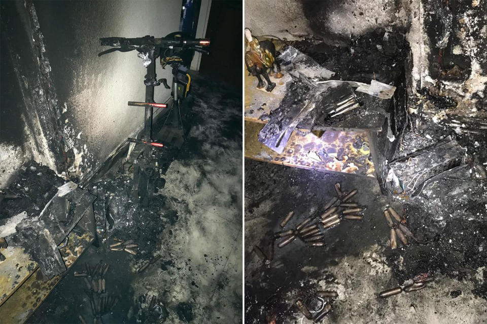 The fire took place in an 11th floor unit of Block 214 Marsiling Lane. (PHOTOS: SCDF)