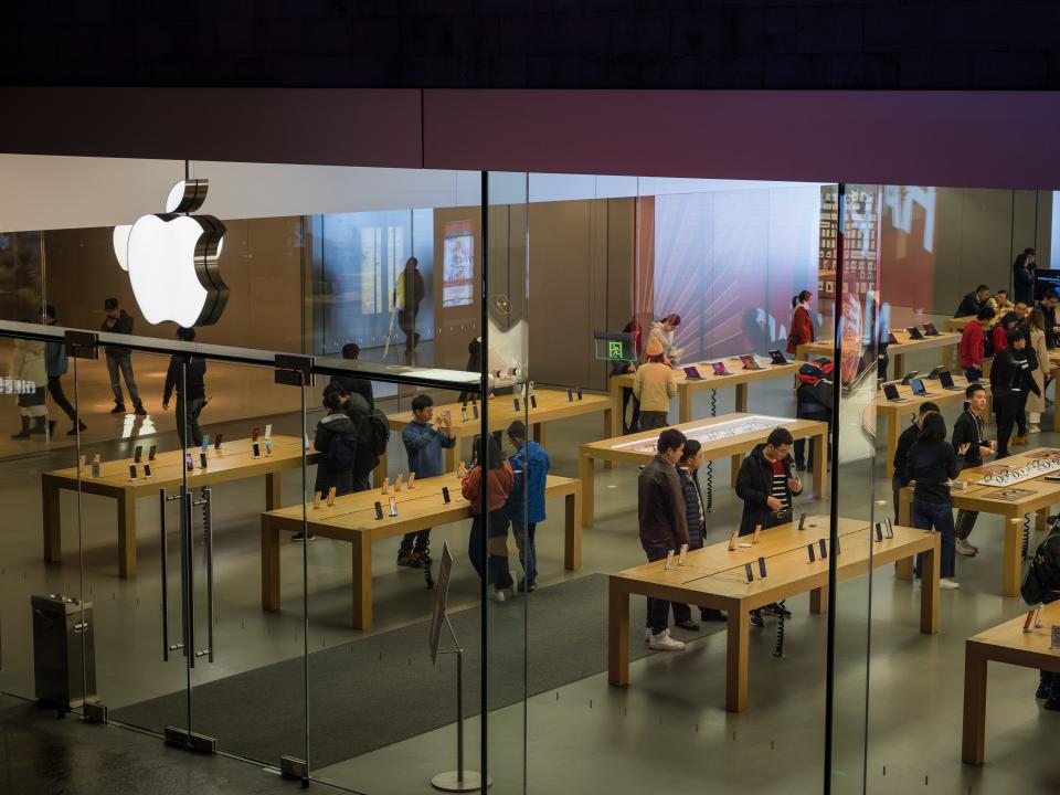 An Apple store in Shenzhen, China.