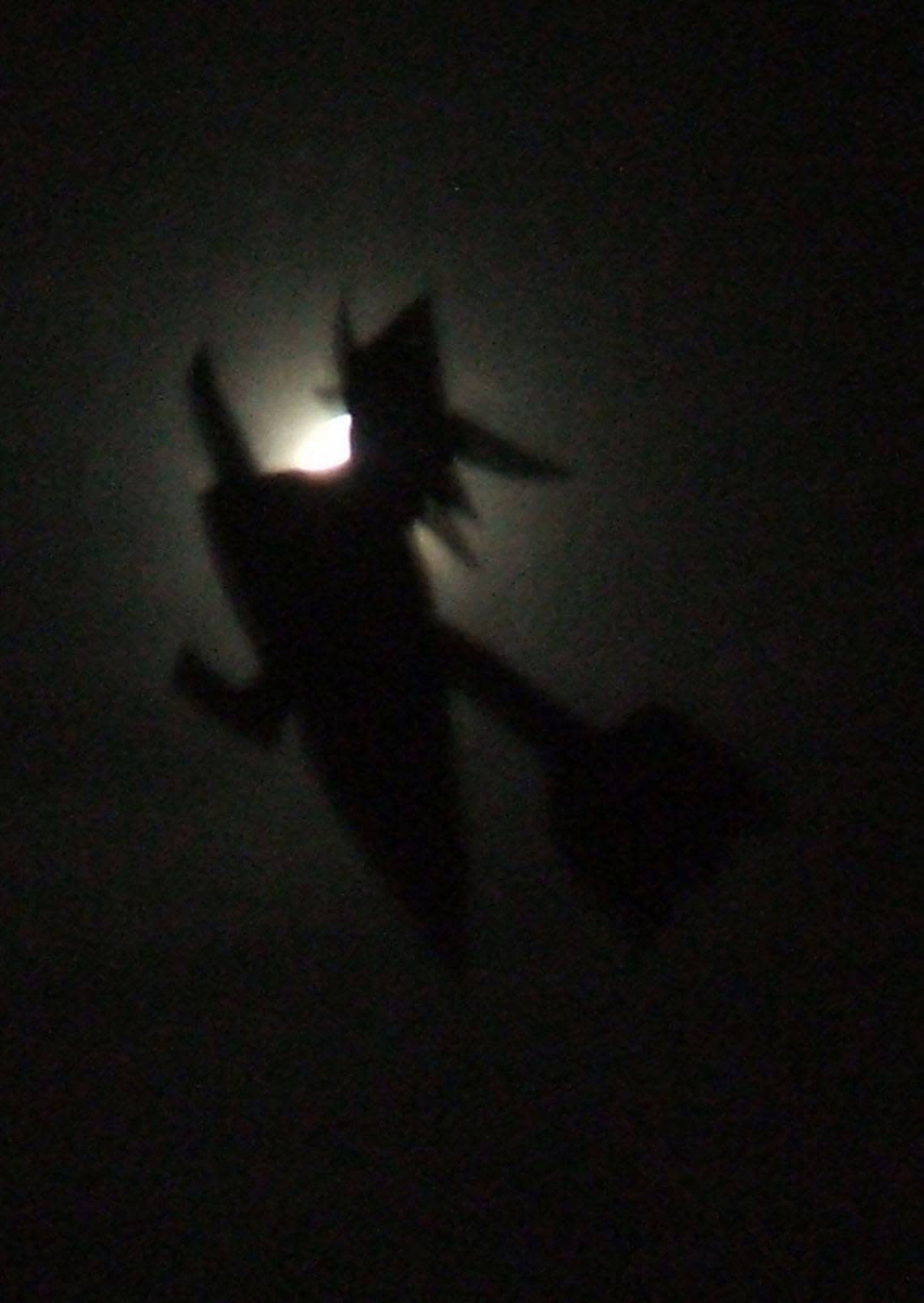 A quick shot of a witch’s flight on an October full moon.