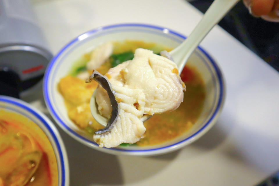 fish soup paradise - steamed fish closeup