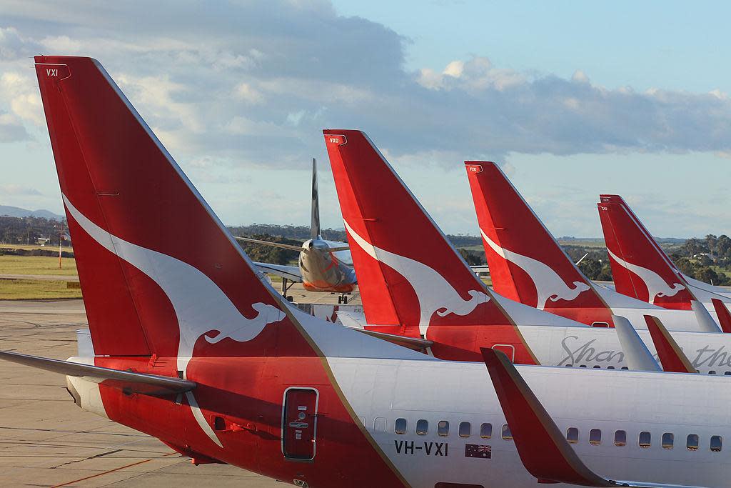 Qantas, like other airlines, has been forced to ground most of its fleet for the time being: Getty Images