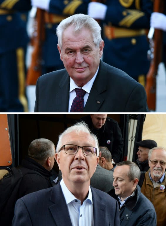 Czech President Milos Zeman will face Drahos in a second round run-off presidential vote