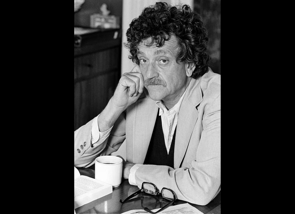 A heavily mustachioed man with a wild mop of curly hair, Slaughterhouse-Five writer Kurt Vonnegut is a scruffy symbol of the '60s and '70s counterculture movement -- something the author touched upon in several of his works. So great was his facial hair that many celebrate <a href="http://www.observer.com/2007/it-s-vonnegut-day" target="_hplink">"Vonnegut Day." </a>The author espoused human kindness and love, and we adore that mustache.