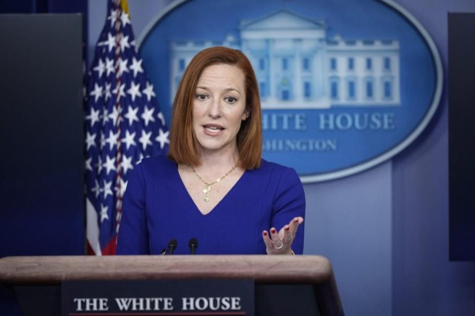 White House Press Secretary Jen Psaki speaks during the daily press briefing at the White House on March 3, 2021 in Washington, DC. (Photo by Drew Angerer/Getty Images)