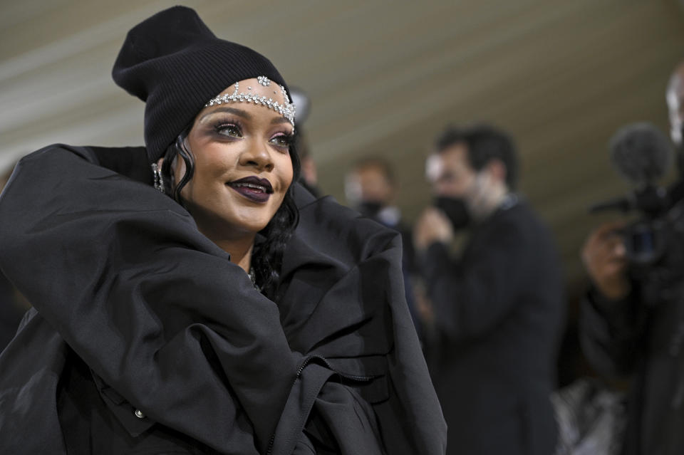 Rihanna at the 2021 Met Gala. - Credit: Sipa USA via AP